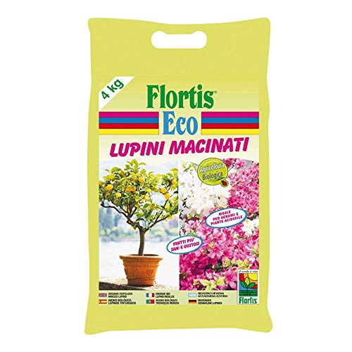 Flortis Eco Abono BIO A Base De Altramuces Molidos para Cítricos y Plantas Acidofile en envase de 4 kg
