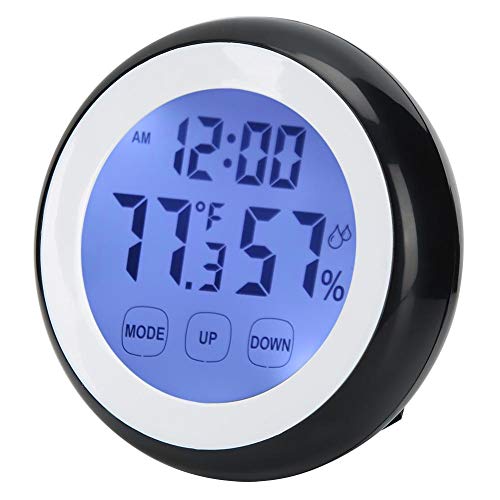 HERCHR Reloj Despertador táctil Digital con luz Nocturna, Reloj de fácil configuración con Pantalla de Temperatura para la mesita de Noche del Escritorio del Dormitorio
