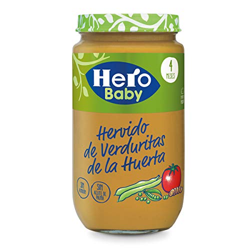Hero Baby Natur Hervido de Verduritas de la Huerta Tarritos de puré para Bebés a partir de 4 meses 235 g