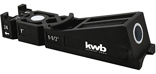 kwb 758600 Plantilla para perforar Agujeros de Bolsillo (Incluye Broca de 9 mm, Tope de Profundidad y Punta TX-20 de 150 mm)