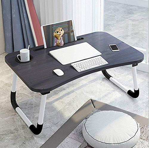 Lapdesk Mesa para ordenador portátil, plegable, mesa de cama para leer, bandeja de cama para el escritorio o como bandeja de desayuno para cama y sofá (60 x 40 cm)