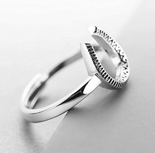 Marca 100% 925 plata esterlina Do The Old U forma de herradura anillos abiertos para las mujeres del estilo de la vendimia de la señora joyería personalizada