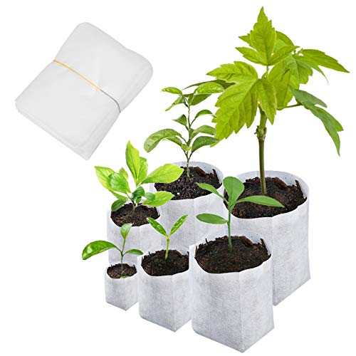 Matogle 600pcs Bolsas de vivero no Tejidas Bolsas de Cultivo de Plantas biodegradables Macetas de plántulas de Tela Bolsa de Plantas para Suministros de jardín