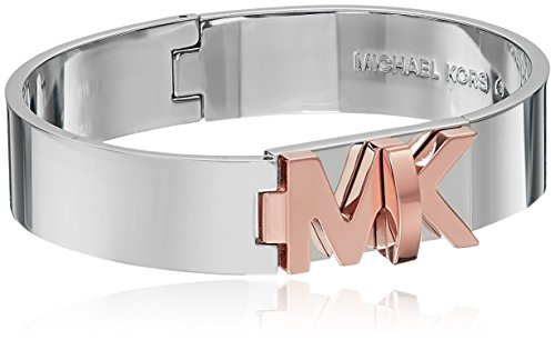 Michael Kors Womens Iconic Hinged MK Logo Bangle Bracelet