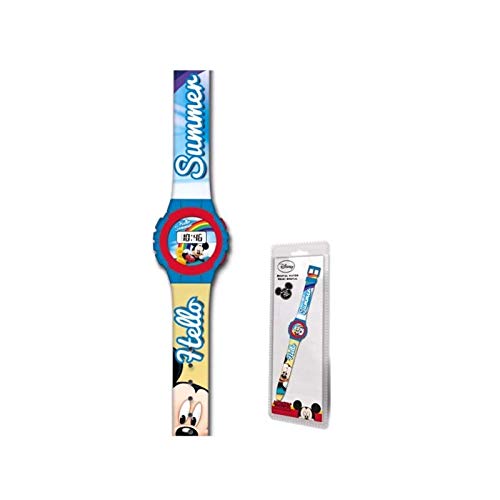 Mickey Mouse Reloj Digital Pulsera, Adultos Unisex, Multicolor, Unico