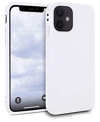 MyGadget Funda Slim para Apple iPhone 12 Mini en Silicona TPU - Resistente Carcasa Antichoque Flexible & Protectora - Friendly Pocket Case - Blanco