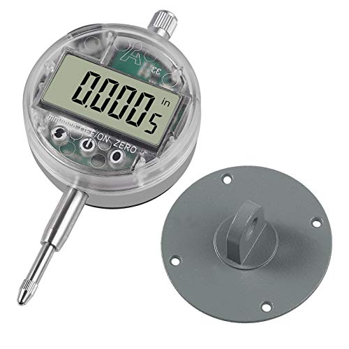 Neoteck Indicador de Dial Digital DTI 0.01mm/0.0005 '' Reloj Comparador IP54 Impermeble con Interruptor Táctil Indicador de Sonda Digital 12.7mm / 0.5 '' con USB Recargable Medición de Alta Precisión