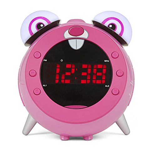 Nikkei nr280prabbit Radio Reloj Despertador Rosa