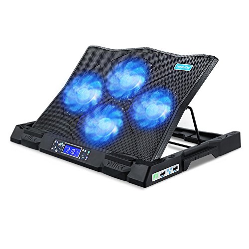 Peng Sounder-ac Laptop Cooling Pad Protable 15.6/17/18/19 Pulgadas portátil Enfriador Radiador Laptop Ajustable Soporte USB Cooling Pad w 4 Ventilador Almohadilla de enfriamiento portátil