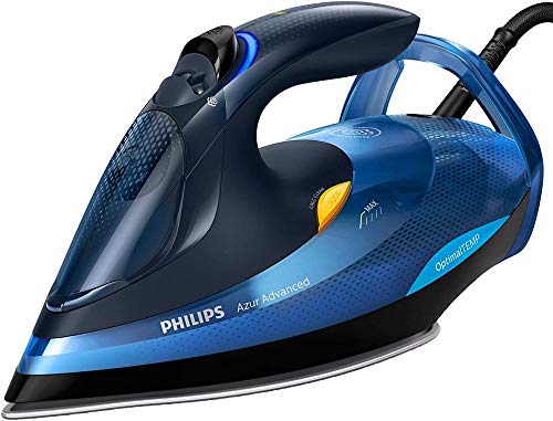 Philips Azur Advanced GC4932/20 - Plancha Ropa Vapor sin Ajustes de Temperatura, 2600 W, Golpe Vapor 210 g, Vapor Continuo 50 g, Modo Eco, Autoapagado, Azul