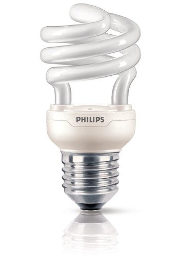 Philips Bombilla espiral, E27, 741 lm, luz blanca cálida, bajo consumo, 12W