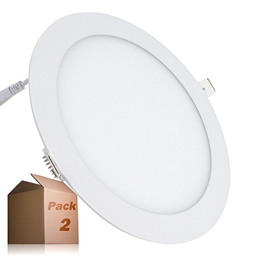 Placa LED Circular SuperSlim 20W (Pack 2) Downlight LED Empotrado Blanco Neutro 4000k-4500k 1800 Lúmenes ONSSI LED
