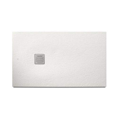 Plato de ducha de la serie Roca Terran Basic, con acabado texturizado, 120 x 80 x 2 centímetros, color blanco (Referencia: AP1014B03200110B)