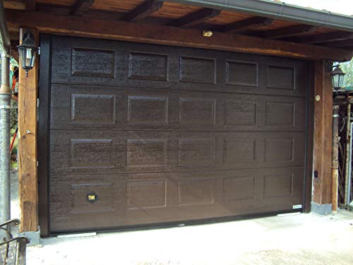 Puerta para garaje sección Iris (2250 x 2500 mm, marrón oscuro)