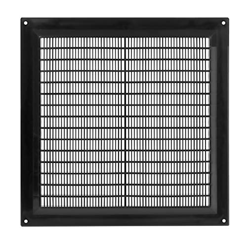 Rejilla de ventilación (250 x 250 mm, plástico ABS, 25 x 25 cm), color negro