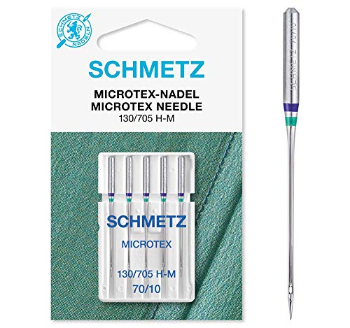 Schmetz Agujas para máquina de coser, Microtex, tamaño: 70/10