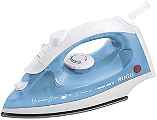 Sogo PLA-SS-6159 Plancha de vapor eléctrica, 1600 W, 0.14 litros, Otro, Blanco y azul