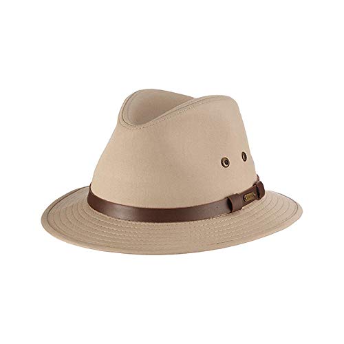 Stetson Men's Gable Rain Safari Hat, Khaki, Large