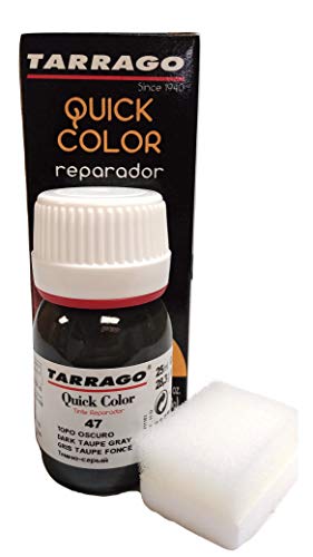 Tarrago | Quick Color 25 ml | Tinte Reparador para Cuero (Topo Oscuro 47)
