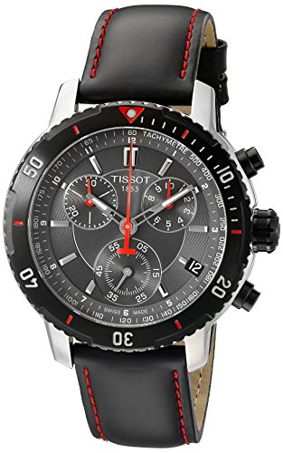 Tissot PRS 200 - Reloj (Reloj de Pulsera, Masculino, Acero Inoxidable, Negro, Acero Inoxidable, Cuero, Negro)