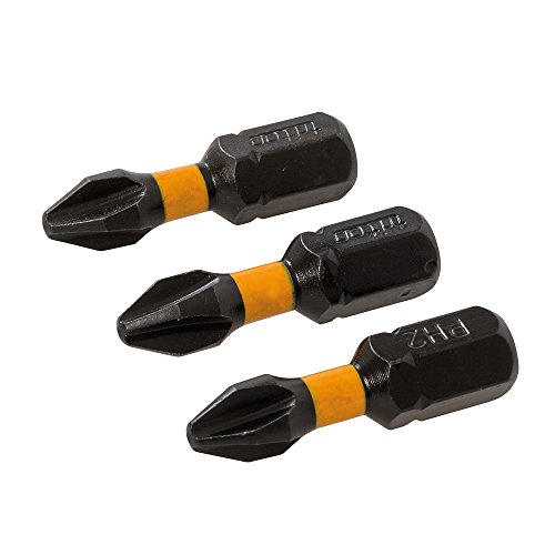 Triton TPTA51359791 - Pack de 3 puntas Phillips para atornillador de impacto, color negro