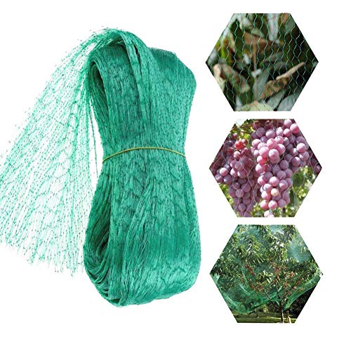 Umisu Red antipájaros, red de protección para jardín, árboles, frutales, red de malla de jardín, verde 5 x 20 metros