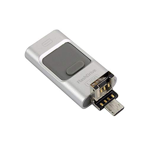 Unidad flash para iPhone Photo Stick de 128 GB USB 3.0 Flash Drive para iPhone iPad Android y ordenadores (128 GB, plata)