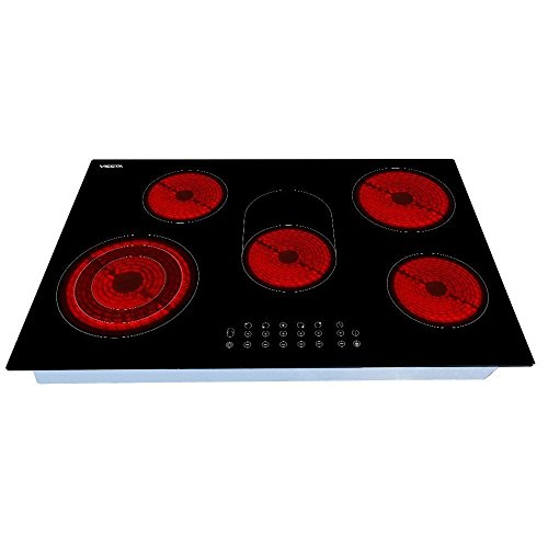 Viesta C5Z - Placa de cocina vitrocerámica, con protección contra el sobrecalentamiento, 8500W, con control táctil, placa independiente