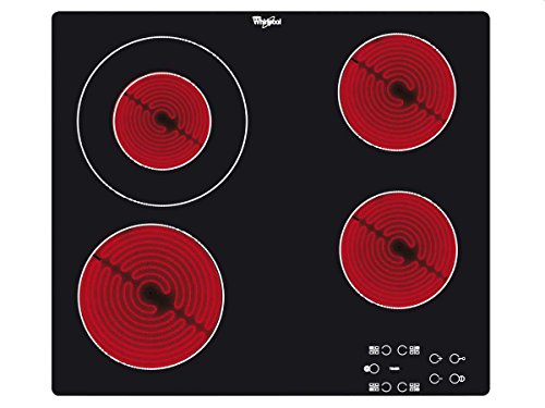 Whirlpool AKT 8130 NE hobs - Placa (Integrado, Cerámico, Vidrio y cerámica, Tocar, Arriba a la derecha, 230V) Negro, Rojo