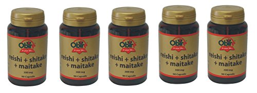 5 envases REISHI + SHITAKE + Maitake 300 MG Cápsulas 90