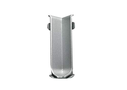 Altura: 80 mm FUCHS Rodapié ángulo interiores aluminio plata mate