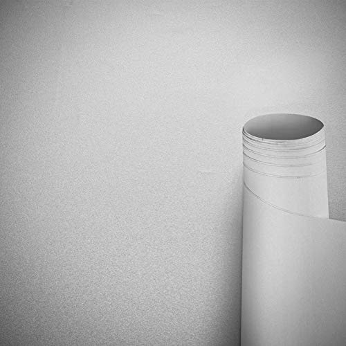 AWNIC Vinilo Papel Adhesivo para Muebles Blanco Mate/Simplicidad/Muebles Pegatinas Impermeable a Prueba de Aceite para el Forro de los Muebles/Armario Mesa Baño Cocina Decoración 500X60cm