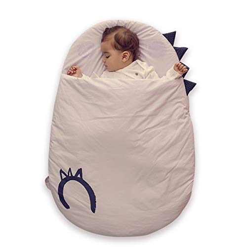 Bebamour Anti Kick Saco de dormir para bebés Noches seguras Saco de dormir de algodón para bebés 2.5 Tog Lindo saco de dormir para bebés y niñas Manta para bebés (Light Purple/50-85cm/0-18 meses+)