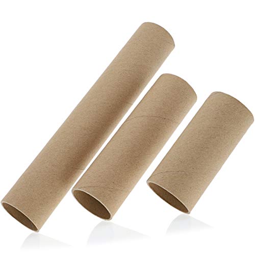Bright Creations Brown papel cartón craft rollos de tubo, 3 tamaños (24 paquete)