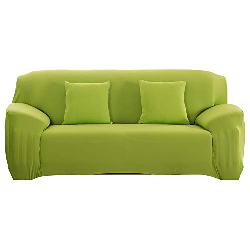 Cafopgrill Funda Protectora de sofá extraíble Antideslizante para sofá con Funda extraíble, Dos/Tres/Cuatro Asientos, Verde (3 Seater ：190-230cm)