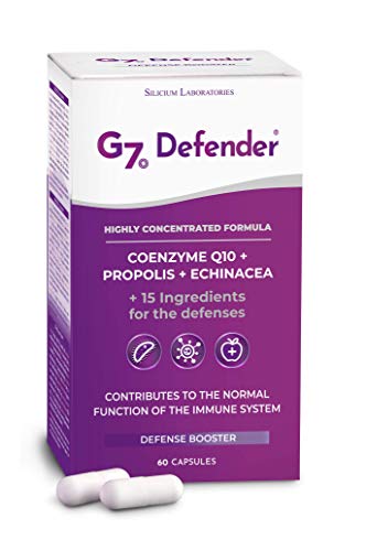 G7 DEFENDER – Formula Avanzada defensas – Incluye Shitake, Maitake, Coenzima Q10 + Propolis + Equinácea + 17 ingredientes para las defensas – 60 capsulas