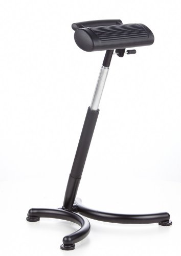 hjh OFFICE 665140 silla de trabajo TOP WORK 30 espuma duro negro ergonómico taburete ajustable trabajar de pie