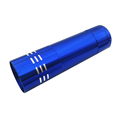 LEDMOMO Portable 9 LED Mini Secador de Uñas LED Lámpara UV UV Ultravioleta Blacklight Linterna Antorcha Nail Gel Secado Rápido Cure Nail Art Secadora Herramientas Detector de Dinero (Azul)