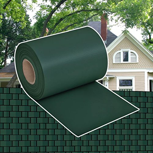 Lingjiushopping Rollo aislamiento verde de PVC para vallas, 70 x 0,19 m Tamano: 70 x 0,19 m (largo x ancho) Incluye 30 clips