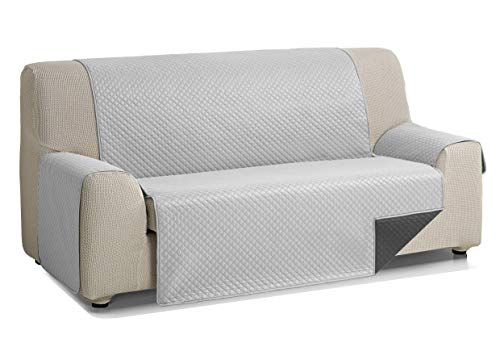 Martina Home Diamond Cubre Sofa Acolchado Reversible, Gris/Antracita, 3 Plazas