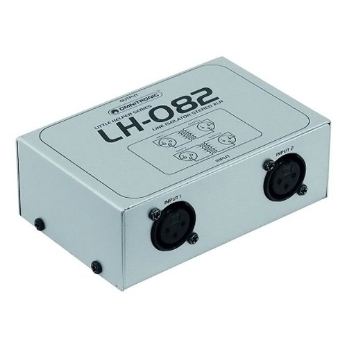 Omnitronic LH-082 - Filtro de ruido aislador de masa para línea estéreo (conectores XLR)