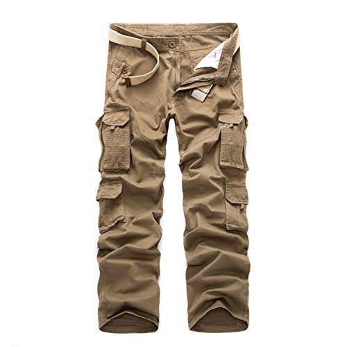 Pantalones aerotransportados Pantalones Cargo para Hombres Pantalones Cargo Pantalones de algodón para Exteriores Pantalones Lisos de Verano para Hombres