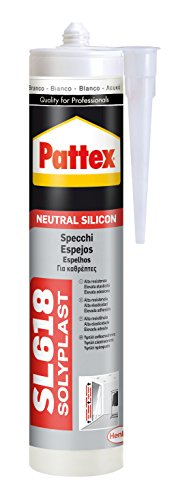 Pattex SL 618, silicona neutra para espejos y sellado en general, blanco 300ml