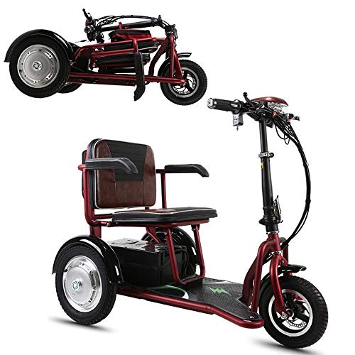 Plegable triciclo eléctrico 48V20A 55 kilometros de litio de la batería / 700w doble unidad / scooter de portátiles para las personas mayores con discapacidad outdoor recorrido scooter de 3 ruedas