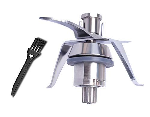 Poweka TM21 Cuchilla de Repuesto Compatible con Vorwerk Thermomix TM21 Robot de Cocina en Acero Inoxidable con Junta y Cepillo