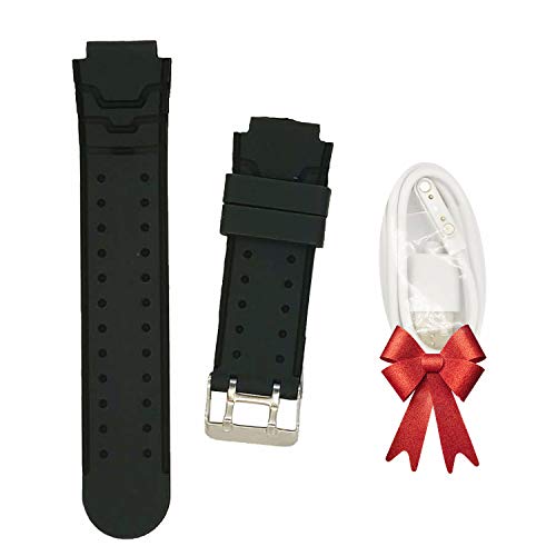 PTHTECHUS S12 Kids Smartwatch Band - Reloj para niños Strap + Cable de Carga para Relojes Inteligentes S12 (Black)