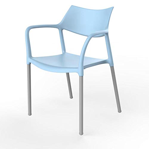 resol grupo Splash Bar Set de 2 sillas con Brazos de diseño para Interior, Exterior, jardín, Azul Cielo, 79 x 57 x 54 cm