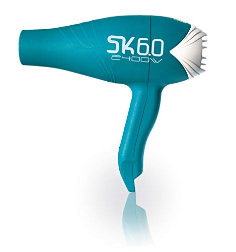 Secador de cabello LIM HAIR SK 6.0 PROFESIONAL Made in SPAIN La más alta potencia 2400 W. IONIC TOURMALINE. Extra vida en uso intensivo (TURQUESA)
