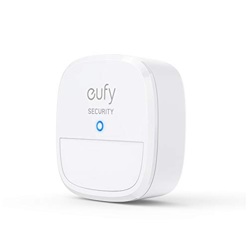 Sensor de movimiento, sensor de movimiento eufy del sistema de alarma del hogar, cobertura de 100°, rango de 30 pies, duración de la batería de 2 años, sensibilidad ajustable (requiere HomeBase)