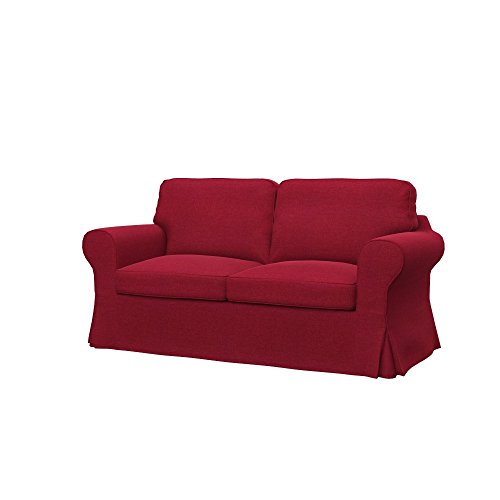 Soferia - IKEA EKTORP Funda para sofá Cama de 2 plazas, Classic Red